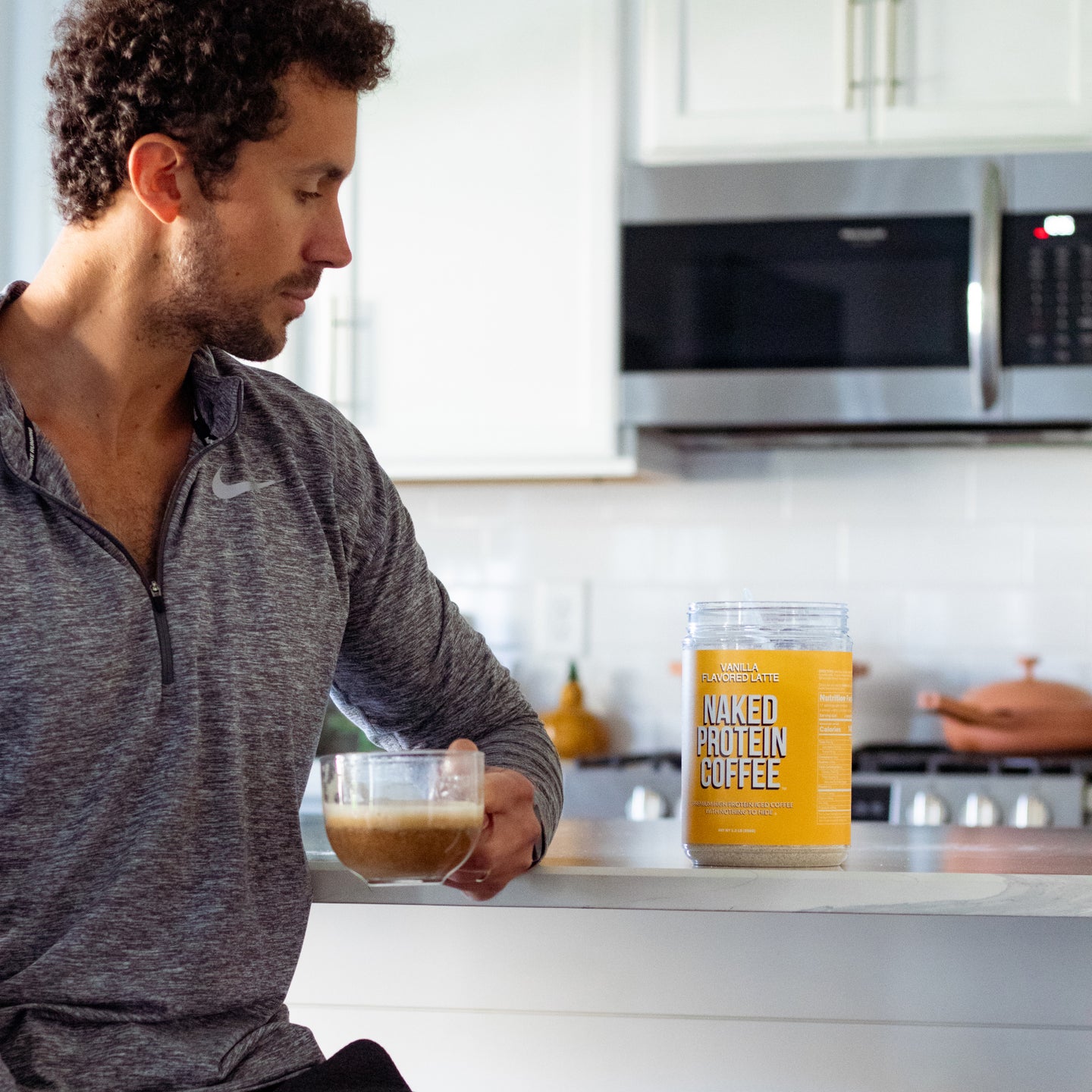 high protein vanilla iced coffee